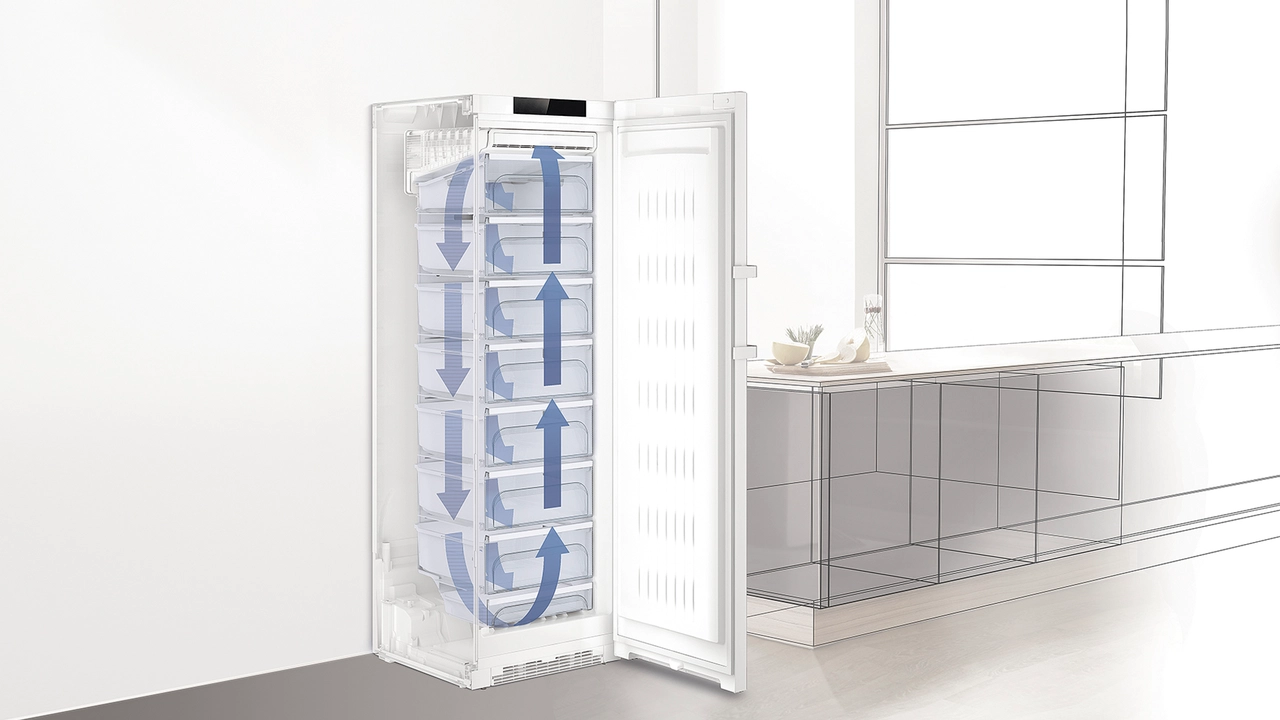 SGNPes 4365 Premium NoFrost Freestanding freezer with NoFrost